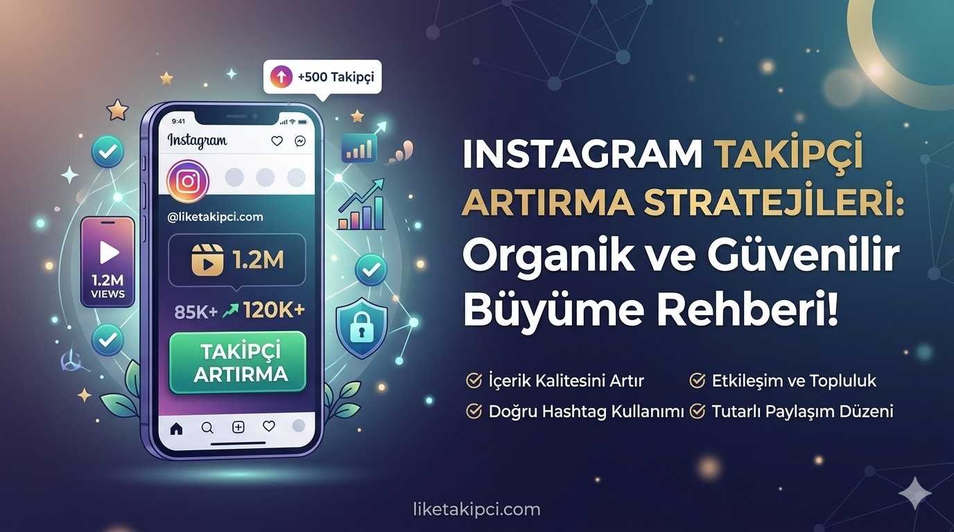 Instagram Takipçi Artırma Stratejileri: Organik ve Güvenilir Büyüme Rehberi!